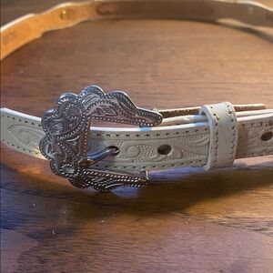 Western leather belt